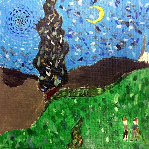 Student Cricut artwork from Lucas Academy Art Studio